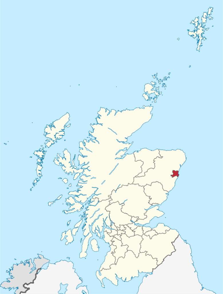 The location of Aberdeen Escorts