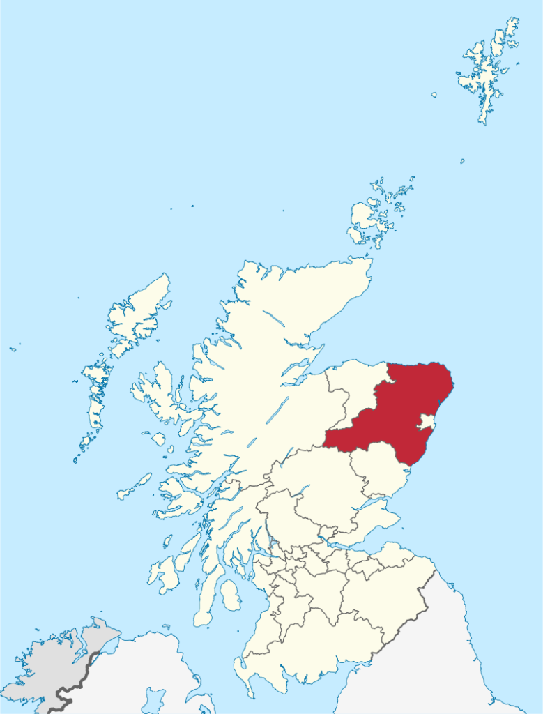 The location of Aberdeenshire Escorts