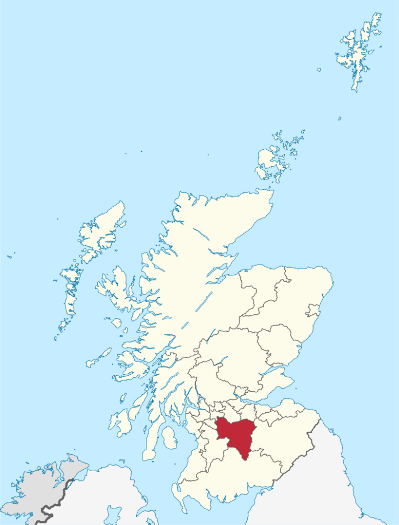 The location of South Lanarkrshire Escorts